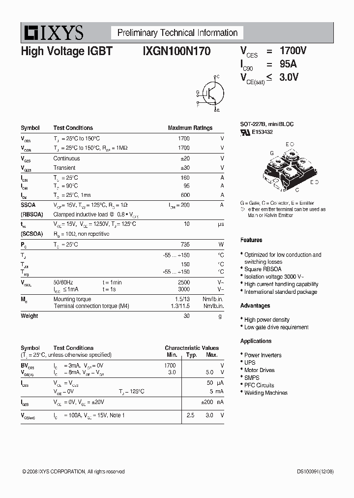 IXGK100N170_724479.PDF Datasheet