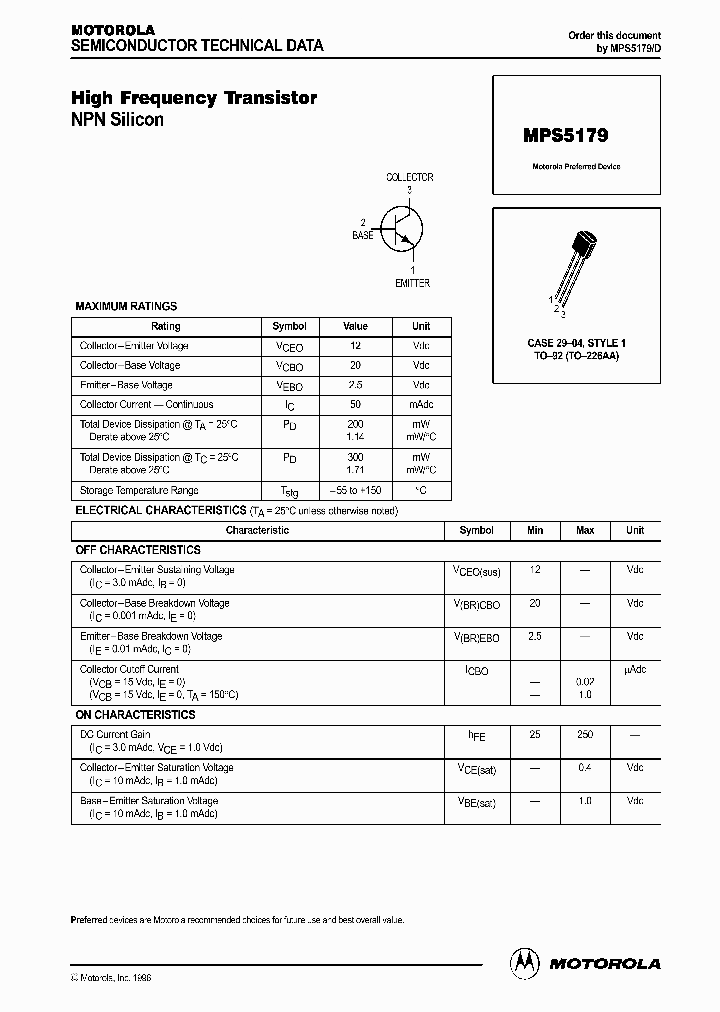 MPS5179_331433.PDF Datasheet