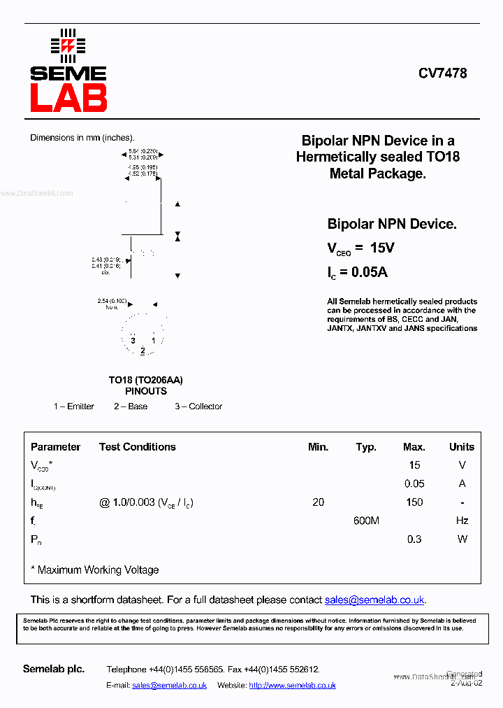 CV7478_390744.PDF Datasheet