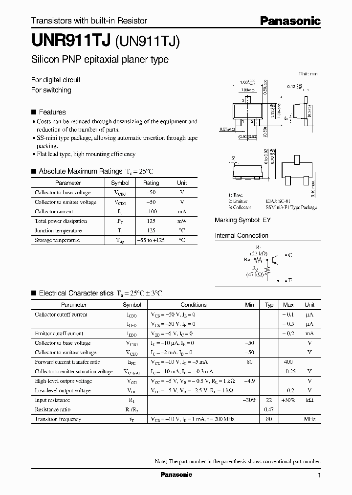 UNR911TJUN911TJ_408387.PDF Datasheet