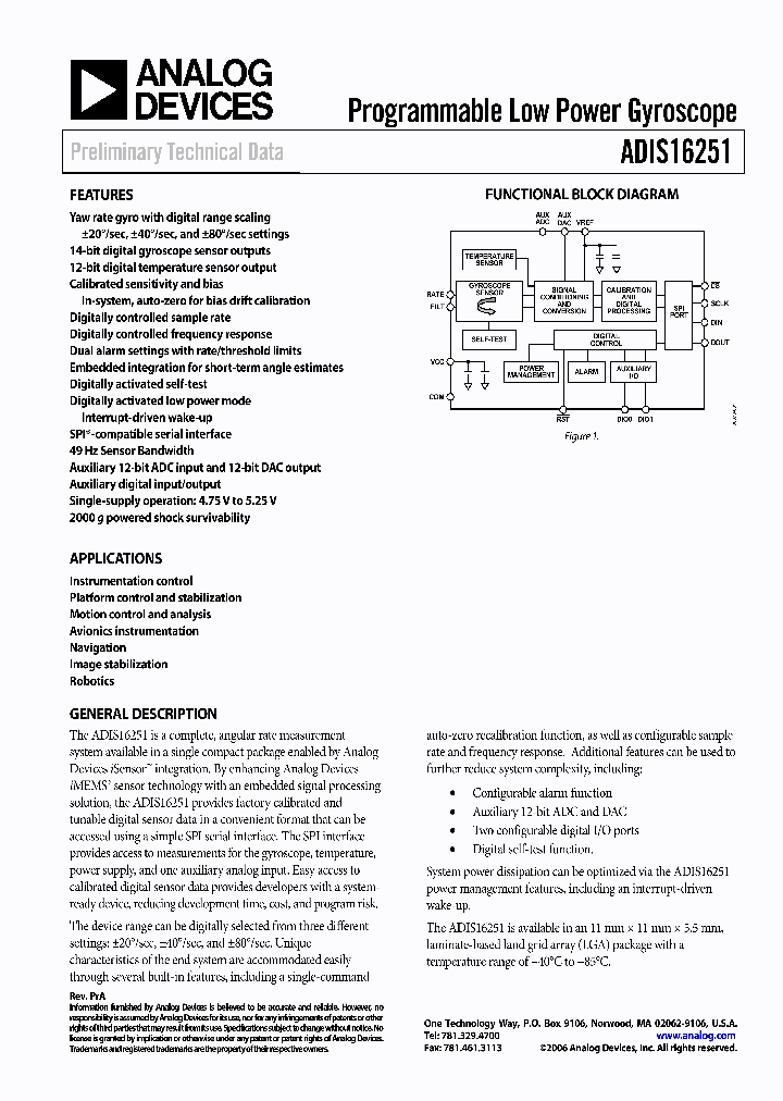 ADIS16251_418088.PDF Datasheet