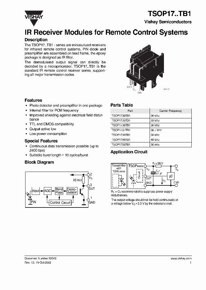 TSOP17TB1_440580.PDF Datasheet