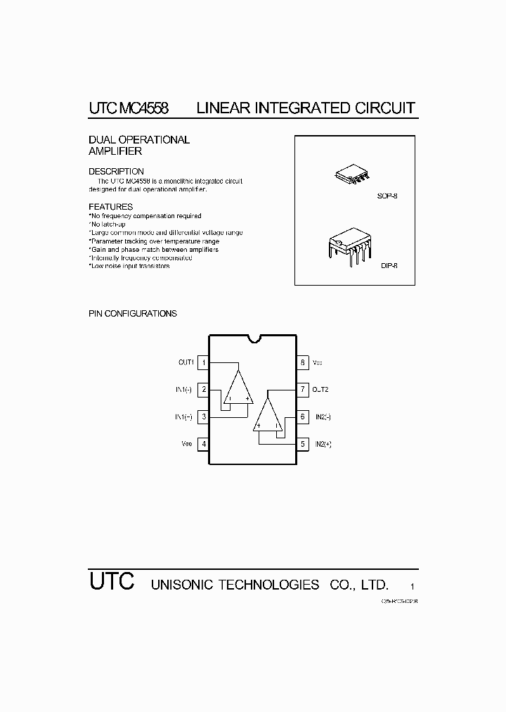 UTCMC4558_817988.PDF Datasheet