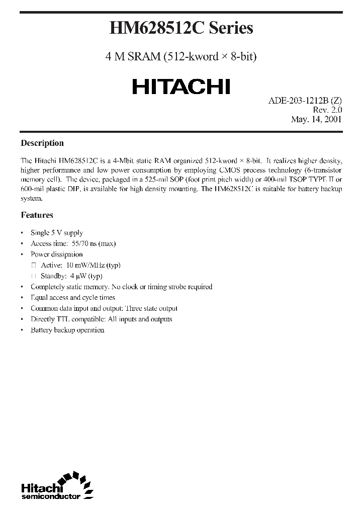 HM628512CLTTCLTT-XXSL_497932.PDF Datasheet