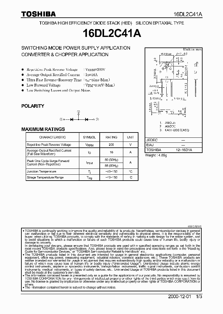 16DL2C41A_499329.PDF Datasheet