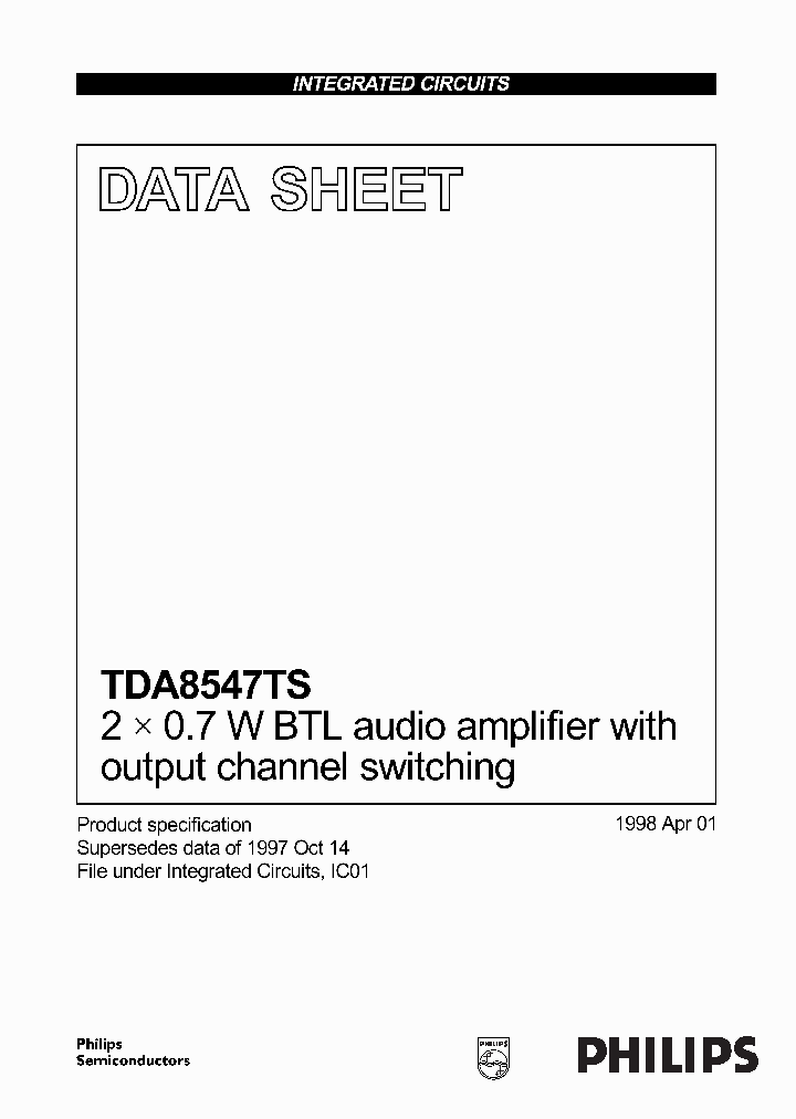 TDA8547TS_859080.PDF Datasheet