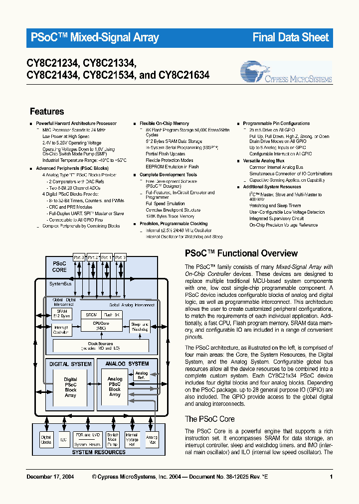 CY8C21234-24SXI_524312.PDF Datasheet