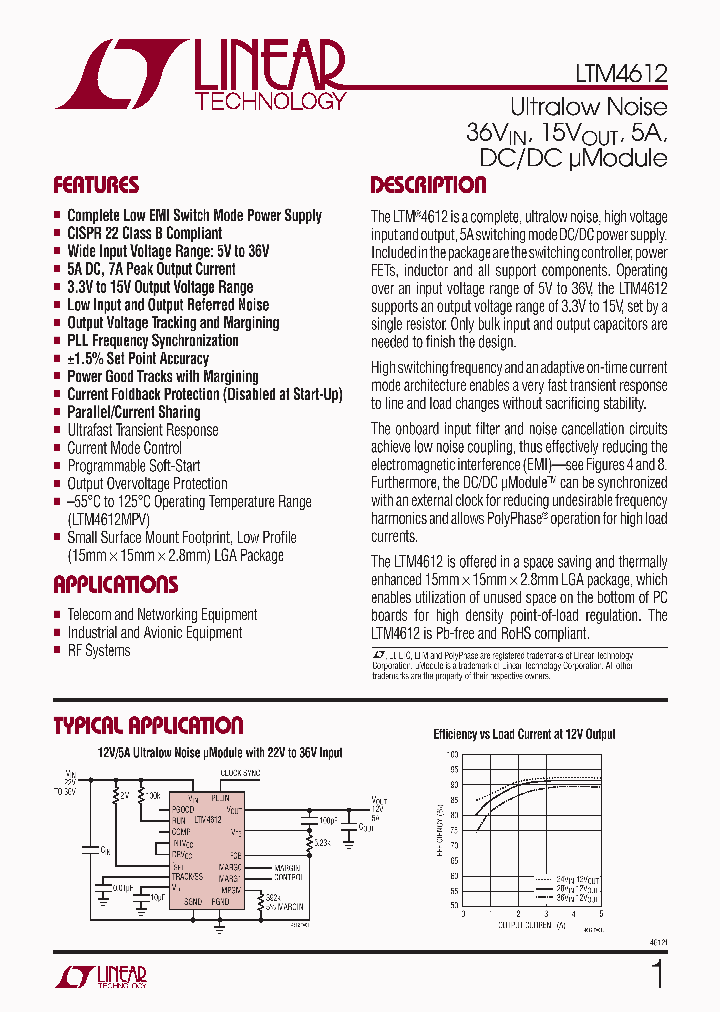 LTM4612IV-PBF_885105.PDF Datasheet