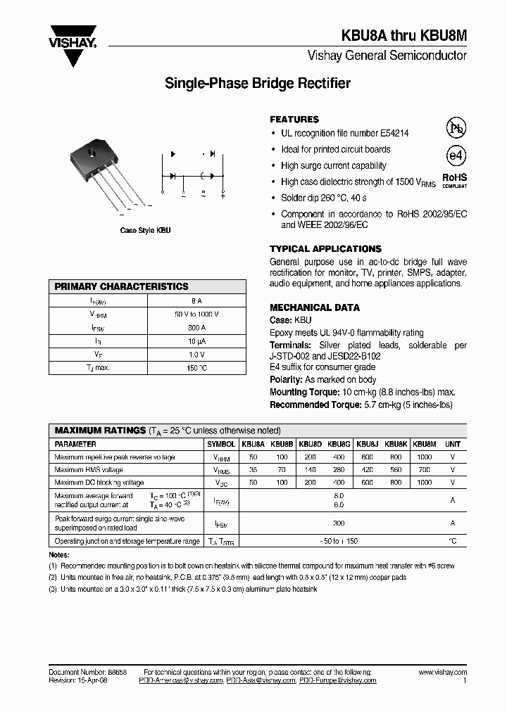 KBU8J-E451_503120.PDF Datasheet