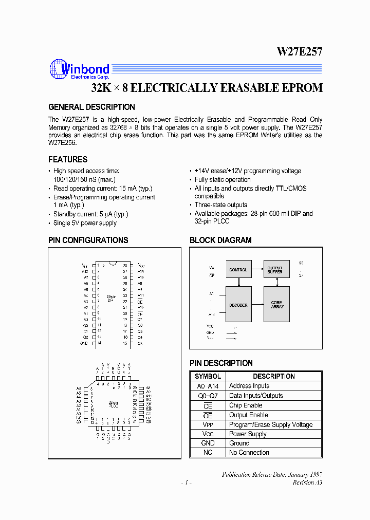 W27E257_896226.PDF Datasheet