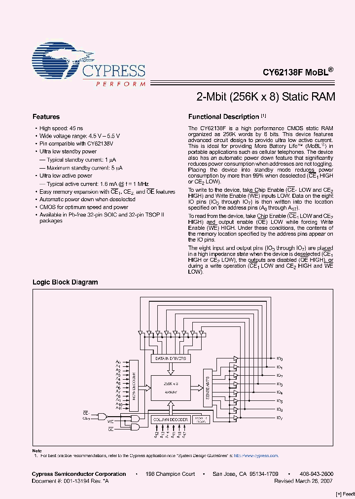 CY62138FLL-45SXI_510051.PDF Datasheet