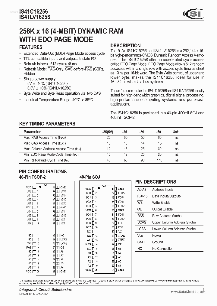 41C16256_474461.PDF Datasheet