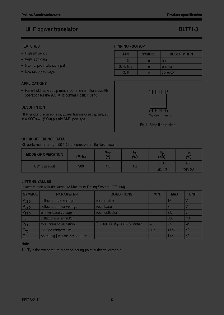 BLT718TR_544032.PDF Datasheet