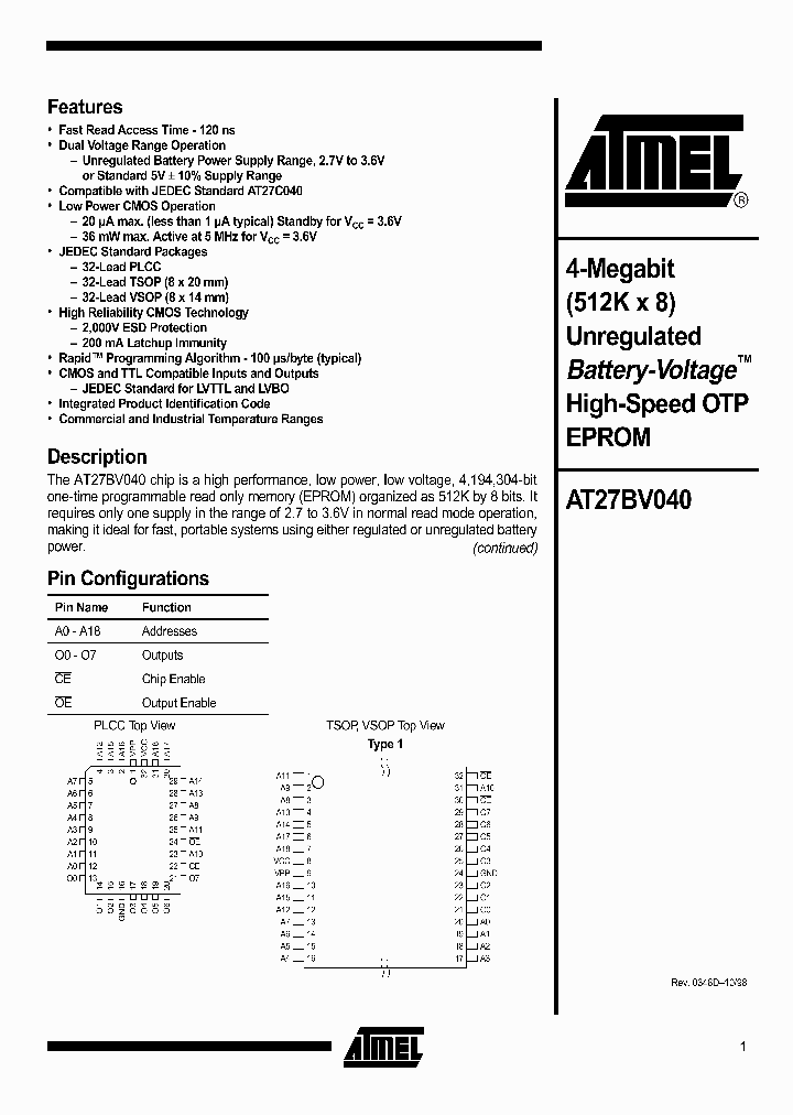 AT27BV040_636569.PDF Datasheet