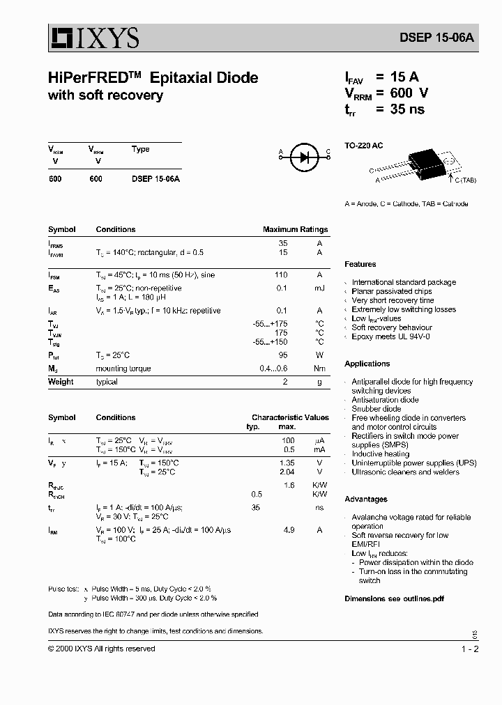 DSEP15-06A_644965.PDF Datasheet