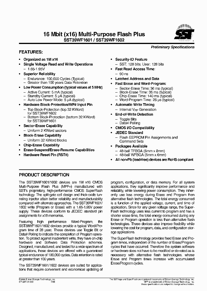 SST39WF1601-90-4C-MBQE_565311.PDF Datasheet