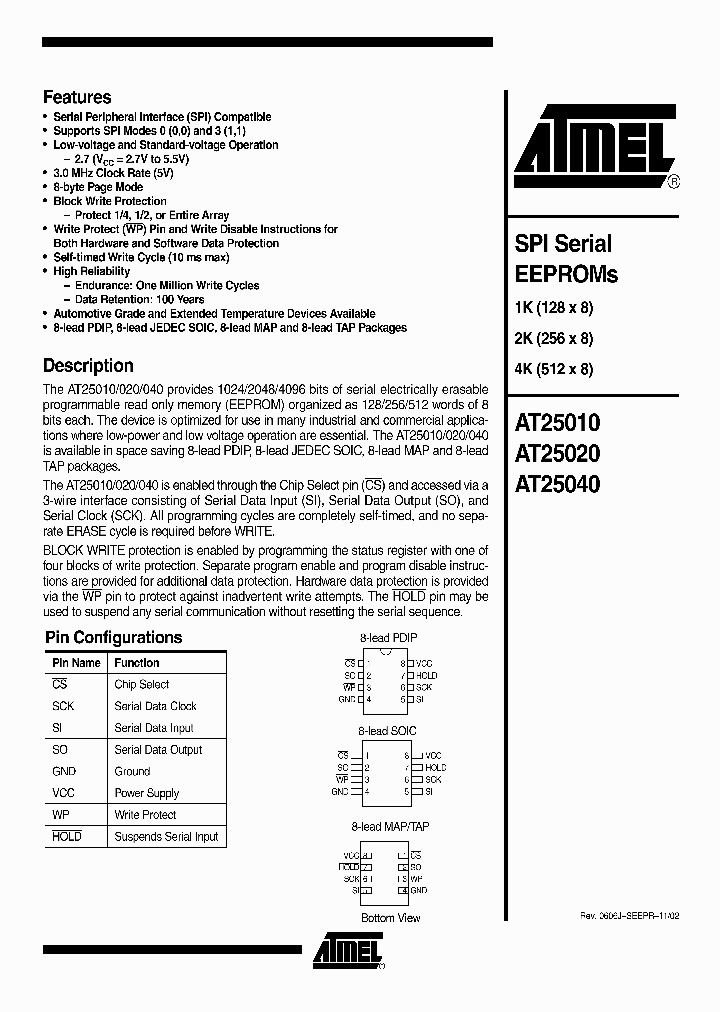 AT25010N-10SE-27_611620.PDF Datasheet