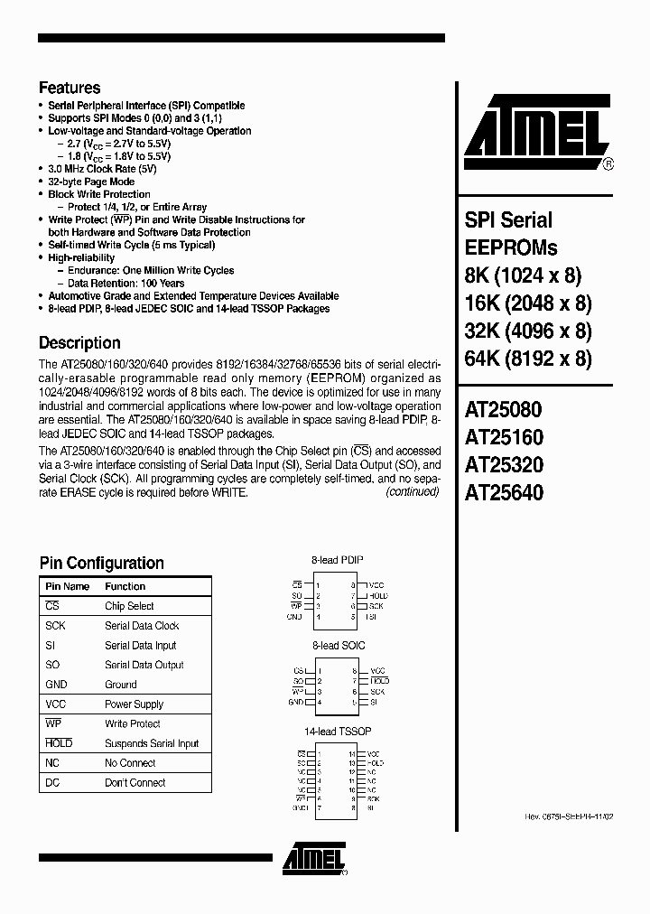 AT25160N-10SE-27_611625.PDF Datasheet