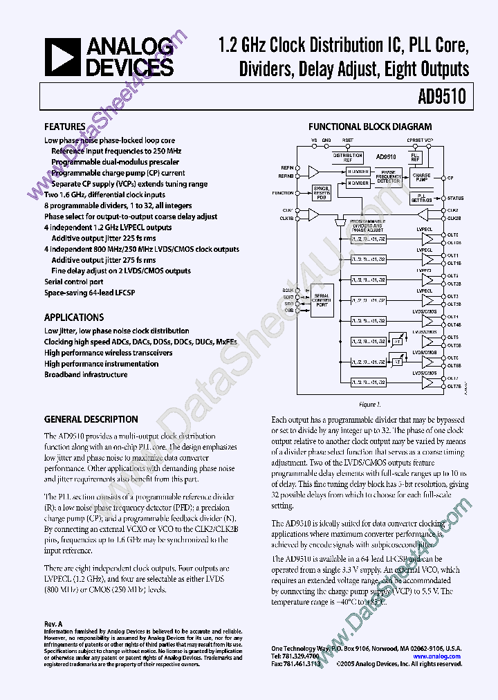 AD9510_564375.PDF Datasheet