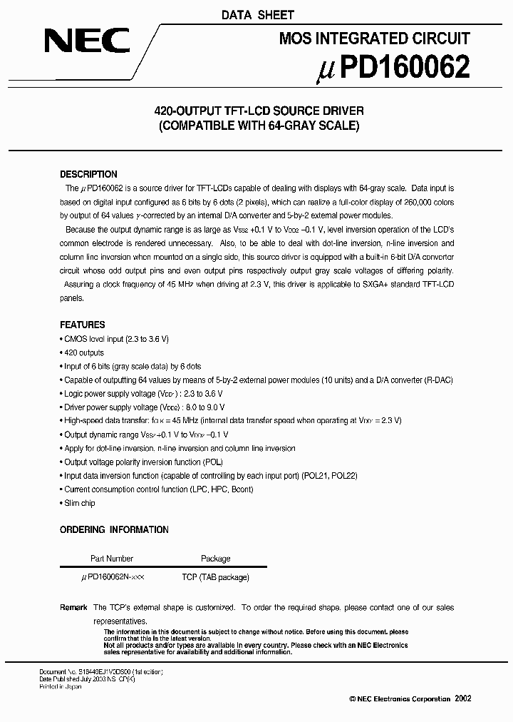 UPD160062N-XXX_736456.PDF Datasheet