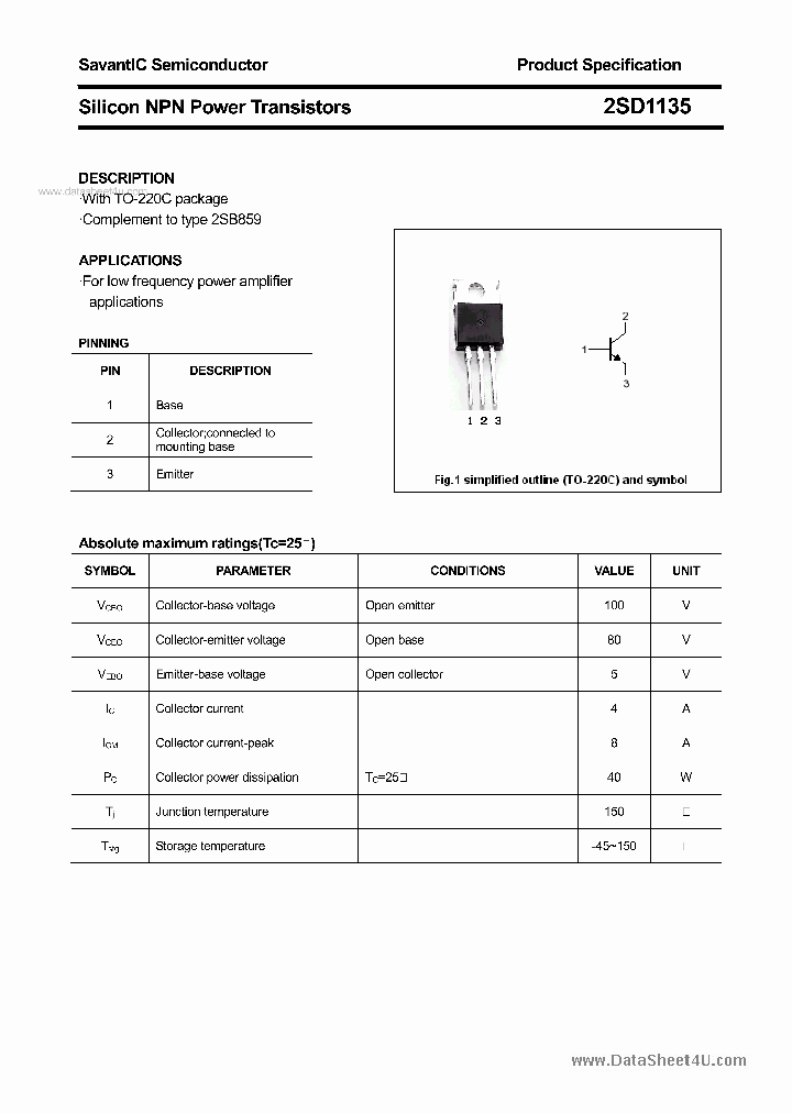 2SD1135_641761.PDF Datasheet