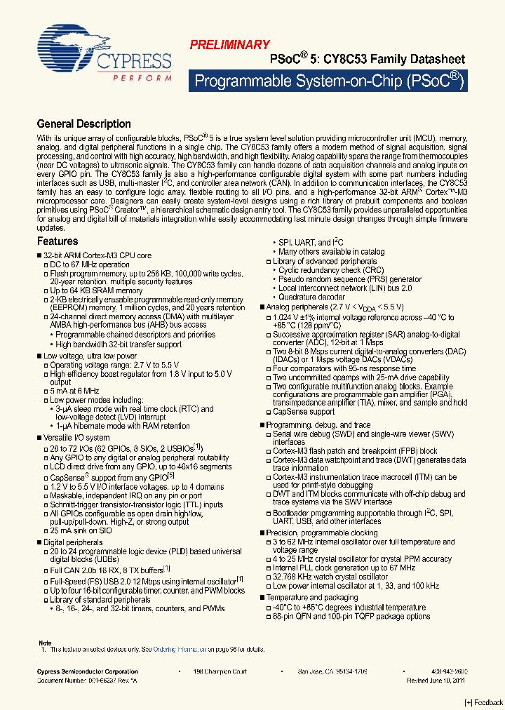 CY8C5367LTI-003_979419.PDF Datasheet