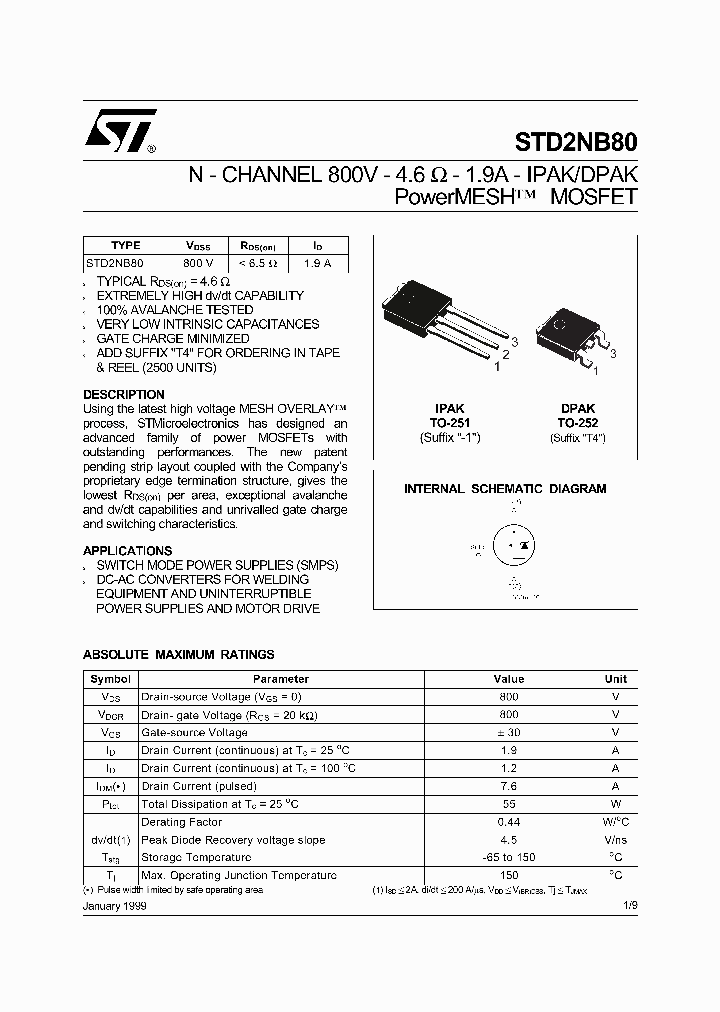 STD2NB80T4_902410.PDF Datasheet