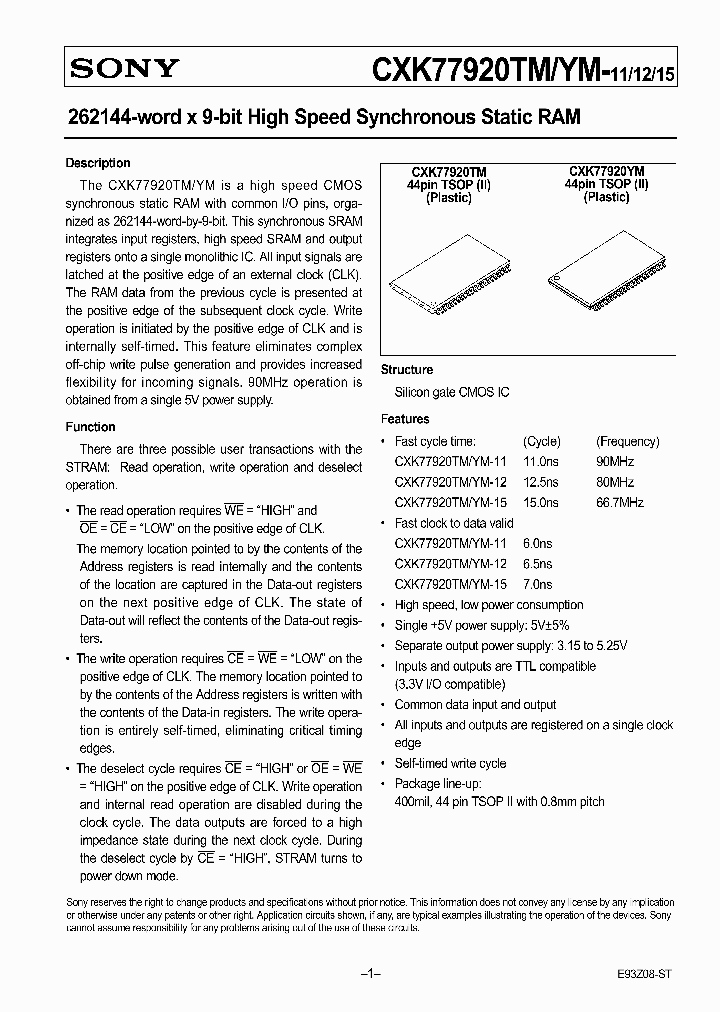 CXK77920TM-11_651332.PDF Datasheet