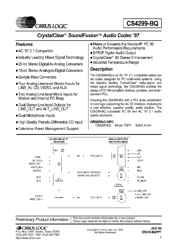 CS4299-BQ_932148.PDF Datasheet