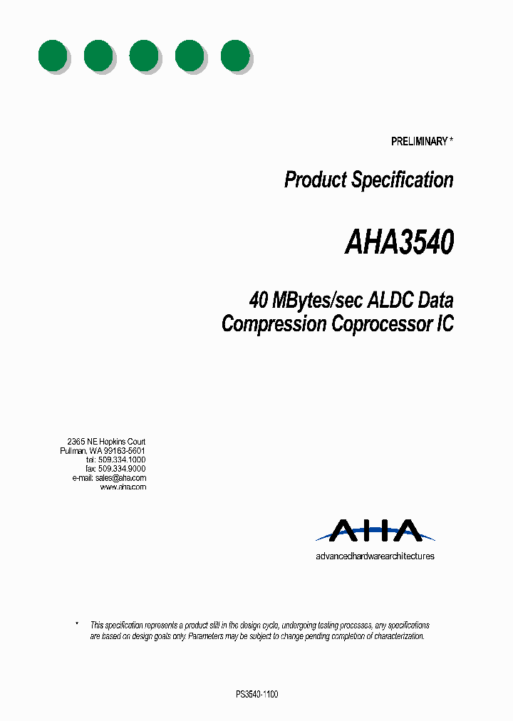 AHA3540_954748.PDF Datasheet