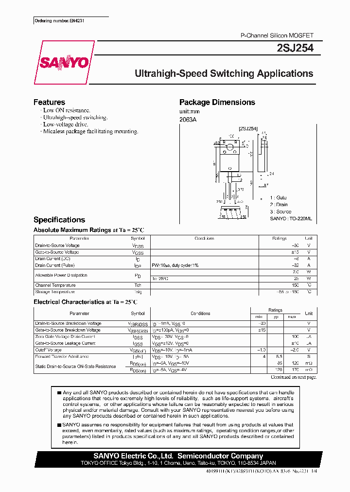 2SJ254_959267.PDF Datasheet