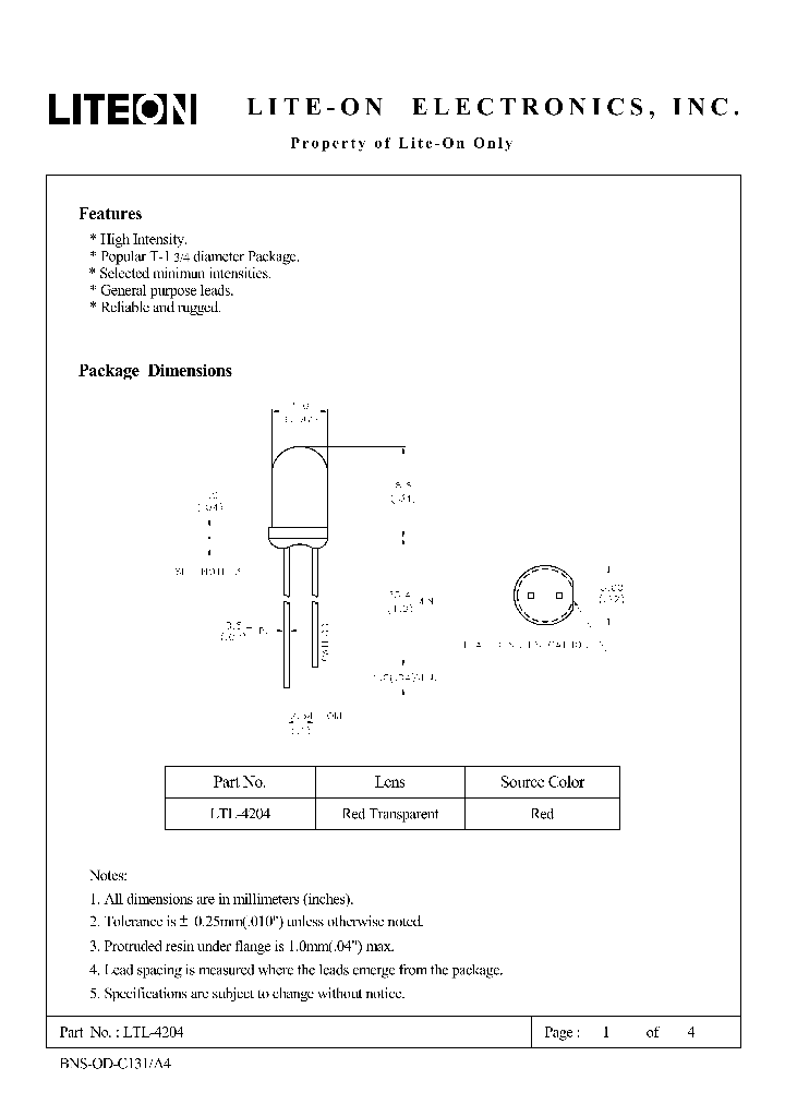 LTL-4204_1114424.PDF Datasheet