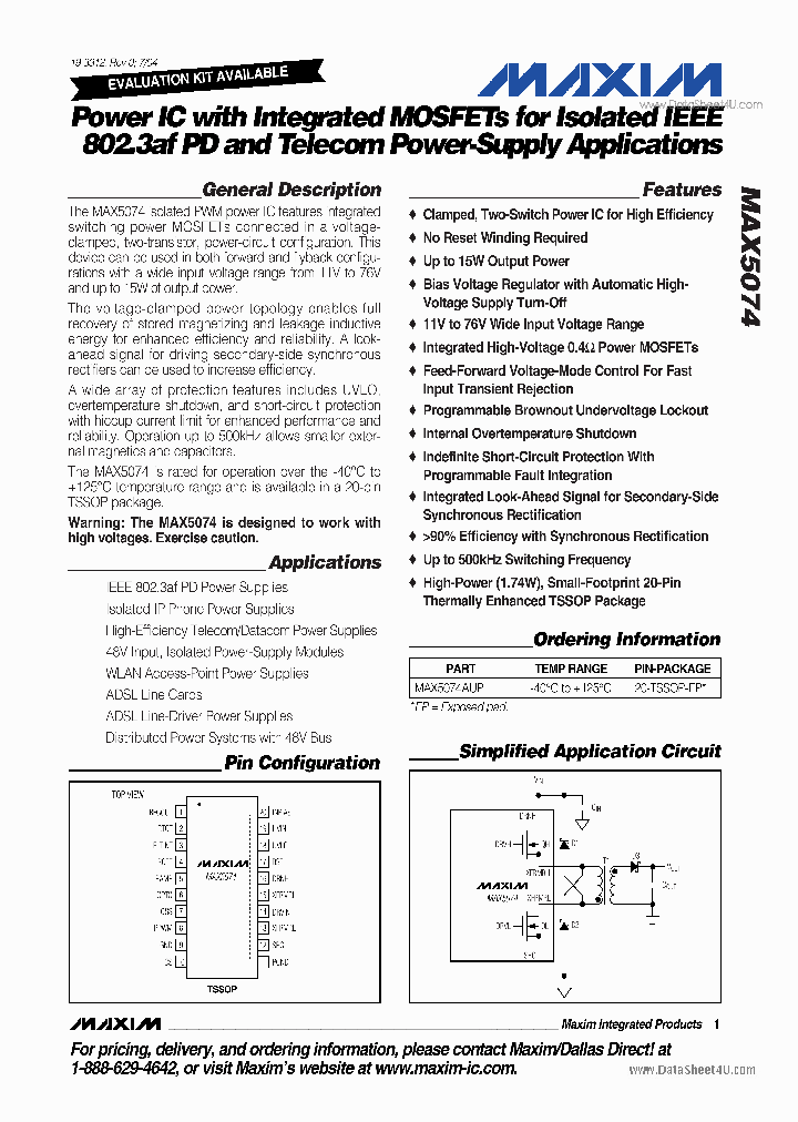 MAX5074_826672.PDF Datasheet