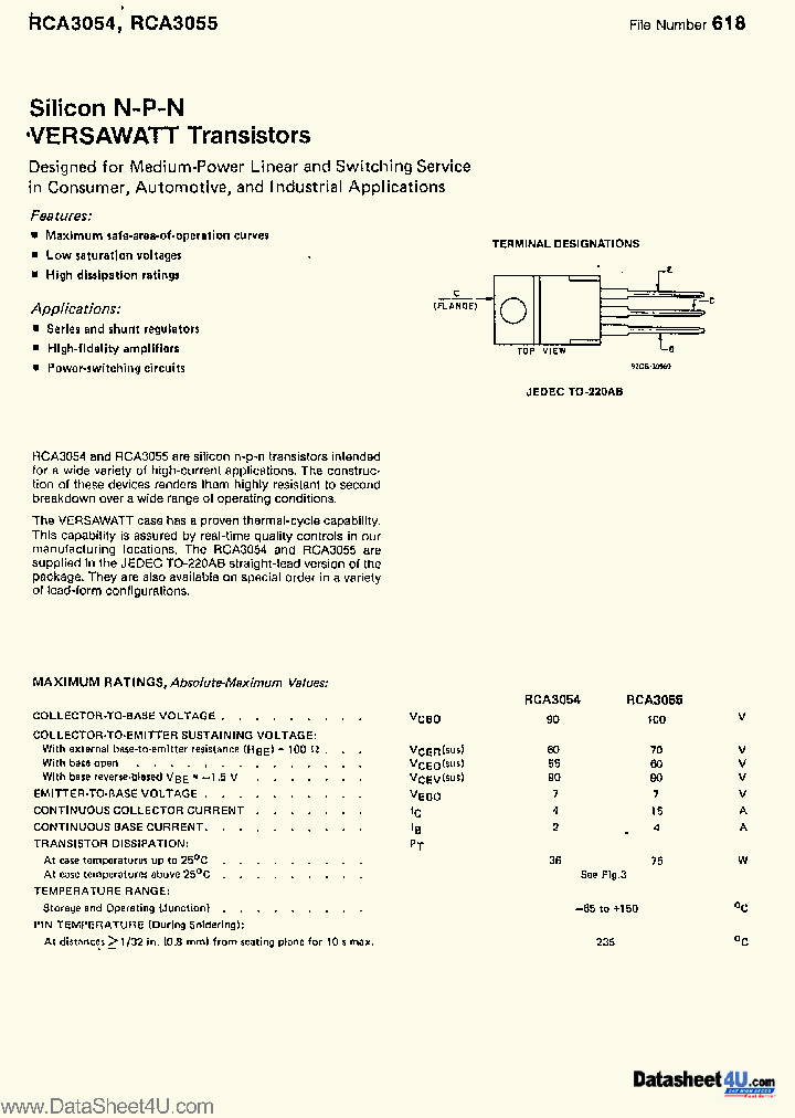 RCA3054_834394.PDF Datasheet