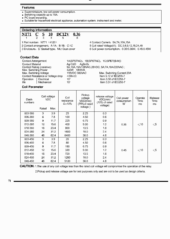 NT71A10DC9V036_716088.PDF Datasheet