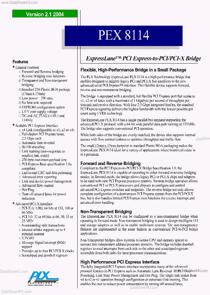 PEX8114_864224.PDF Datasheet