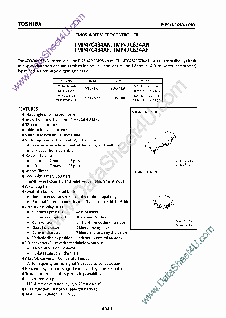 TMP47C634AF_872012.PDF Datasheet