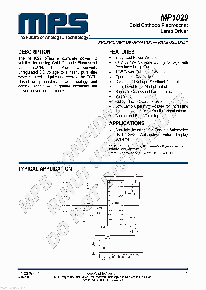 MP1029_881180.PDF Datasheet