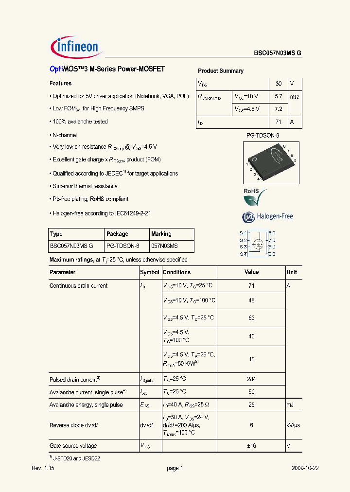 BSC057N03MSG_1169284.PDF Datasheet