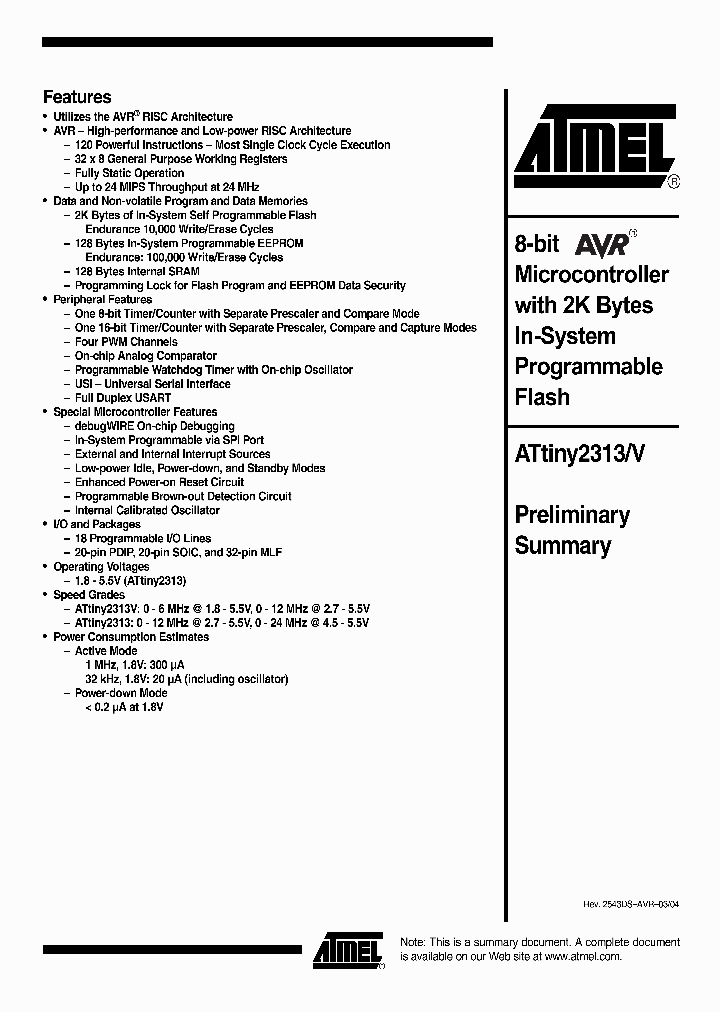ATTINY2313_1228410.PDF Datasheet