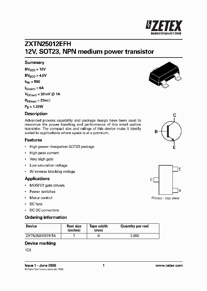 ZXTN25012EFH_1205217.PDF Datasheet