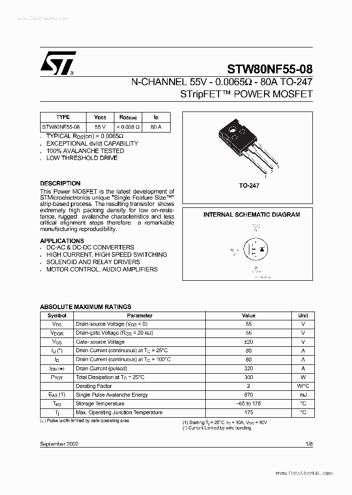 W80NF55-08_916465.PDF Datasheet