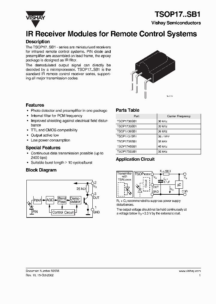 TSOP17SB1_1232731.PDF Datasheet