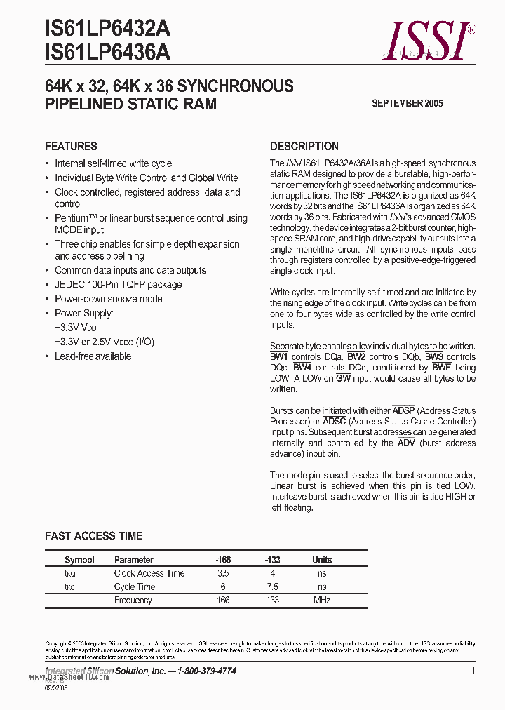 IS61LP6432A_930333.PDF Datasheet