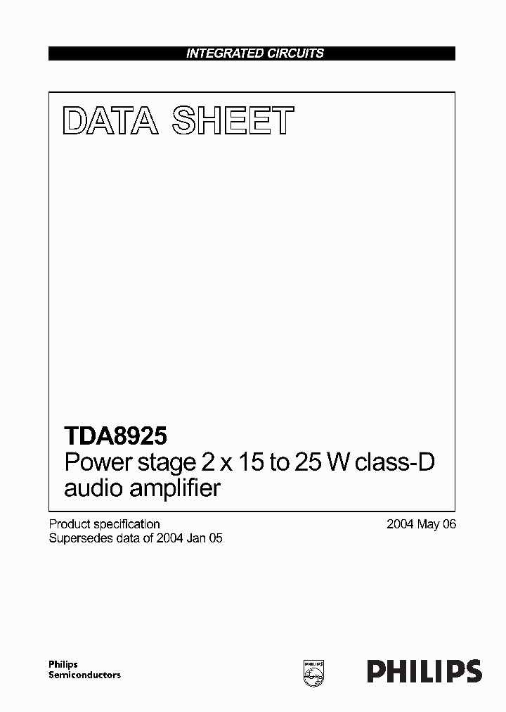 TDA8925J_1238400.PDF Datasheet