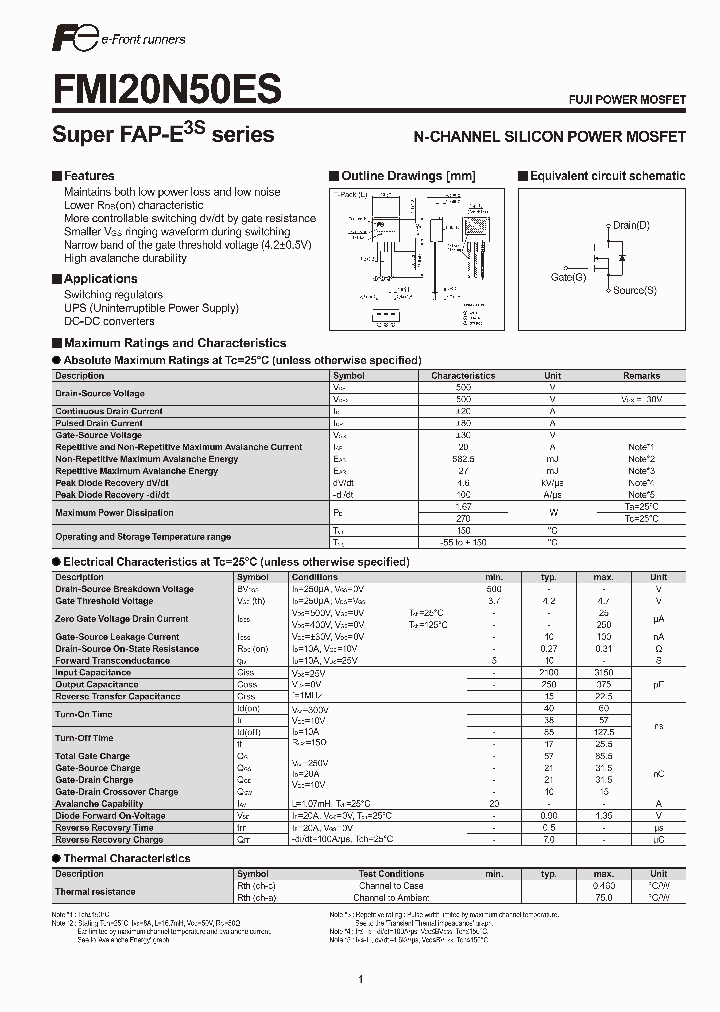 FMI20N50ES_1264727.PDF Datasheet