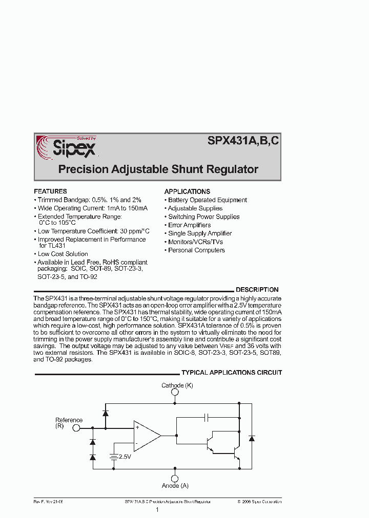 SPX431ASTR_764939.PDF Datasheet