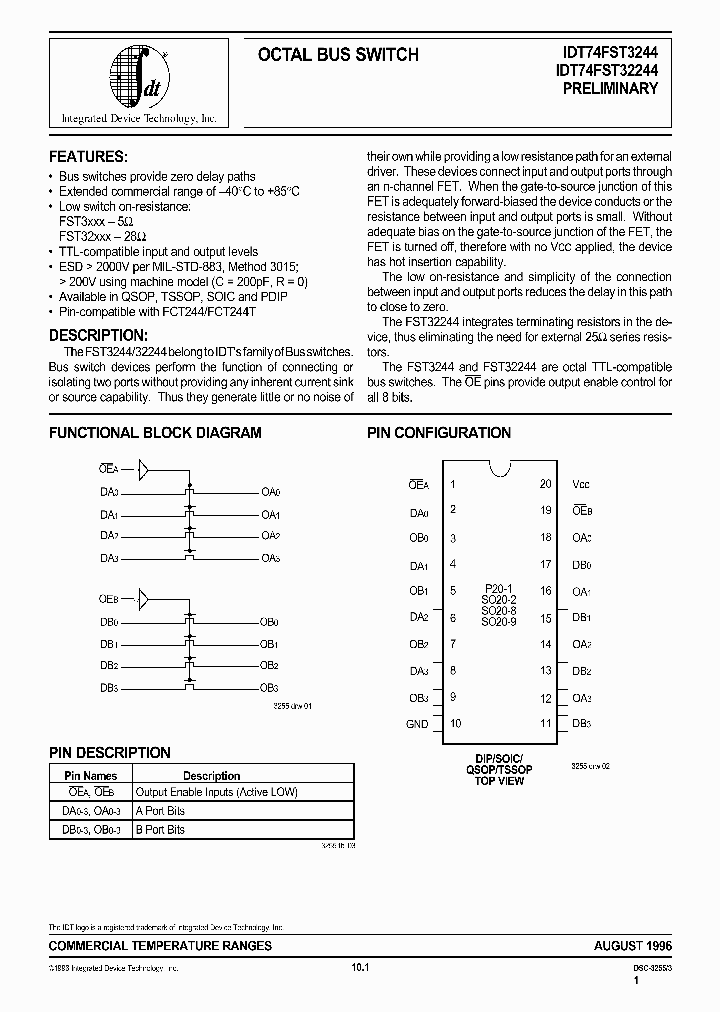 IDT74FST3244SO_769706.PDF Datasheet