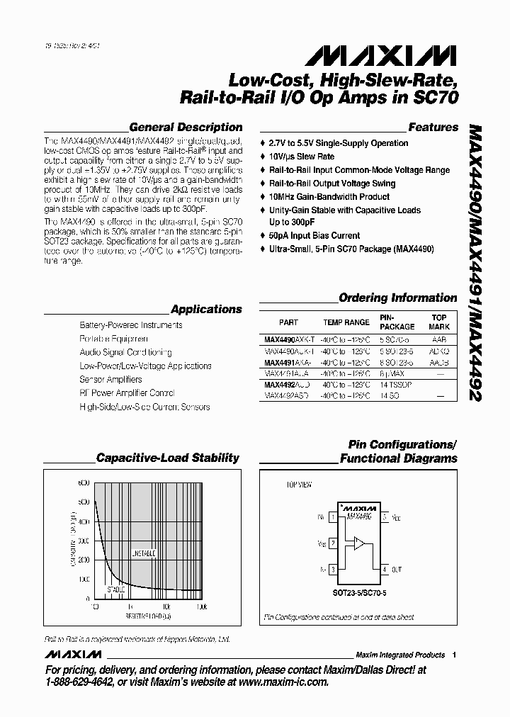 MAX4490_1309273.PDF Datasheet