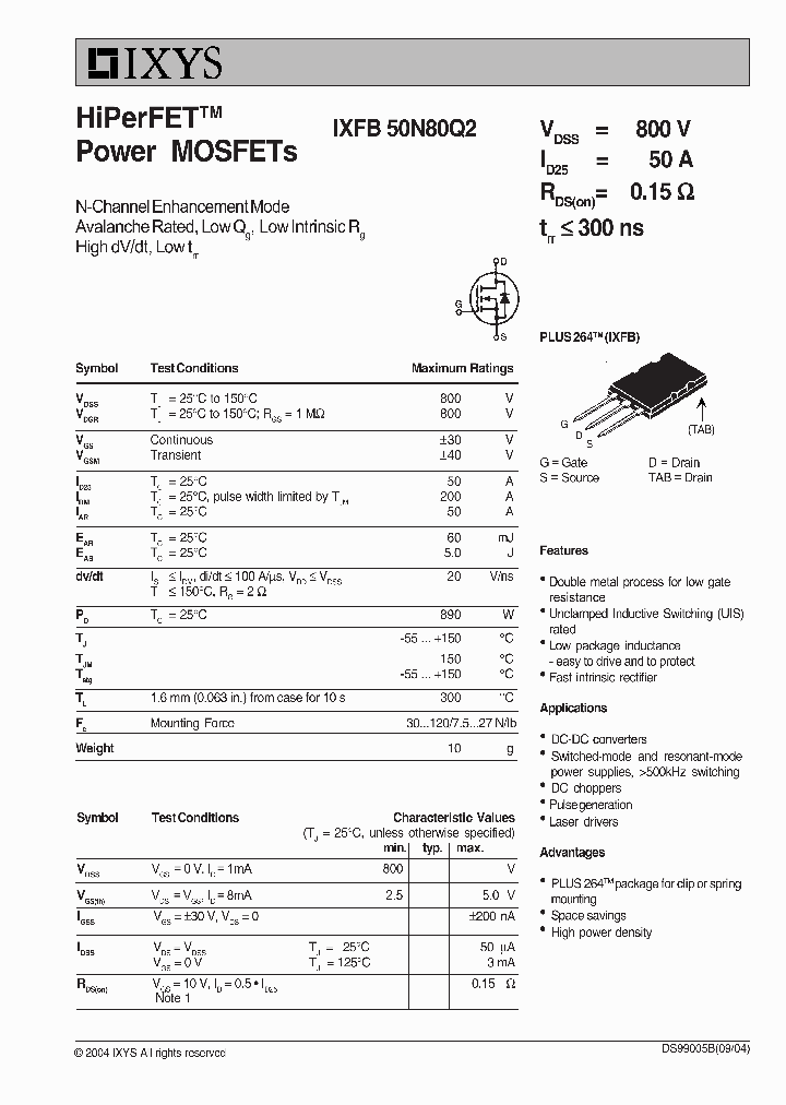 IXFB50N80Q2_1311887.PDF Datasheet